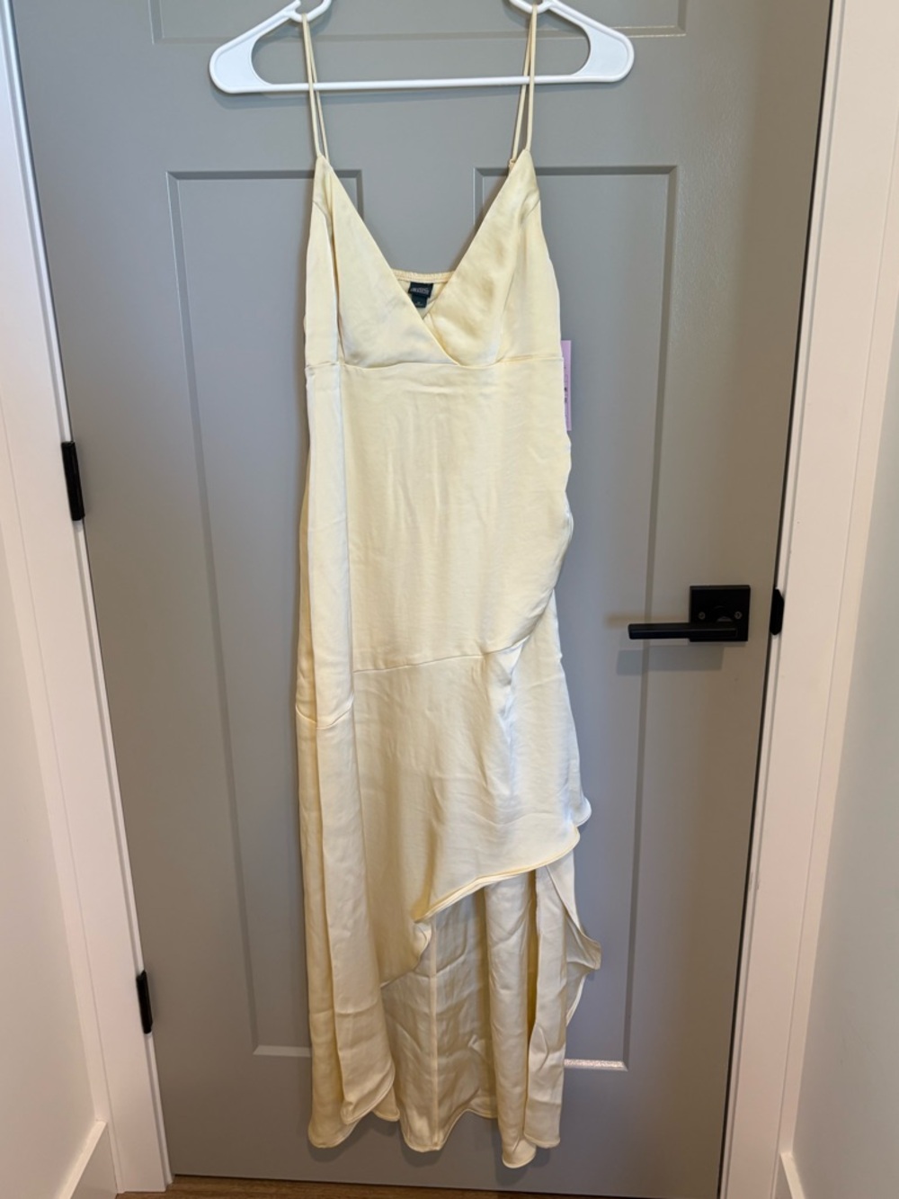 Yellow Slip Maxi Dress with Spaghetti Straps